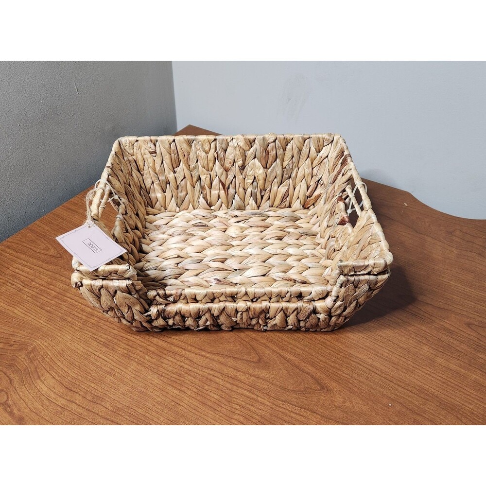 Rosos Woven Wicker Baskets 2 Pack New